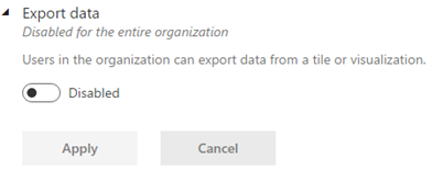Enable export data feature