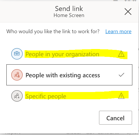 Solved: Not able to share the report - Microsoft Fabric Community