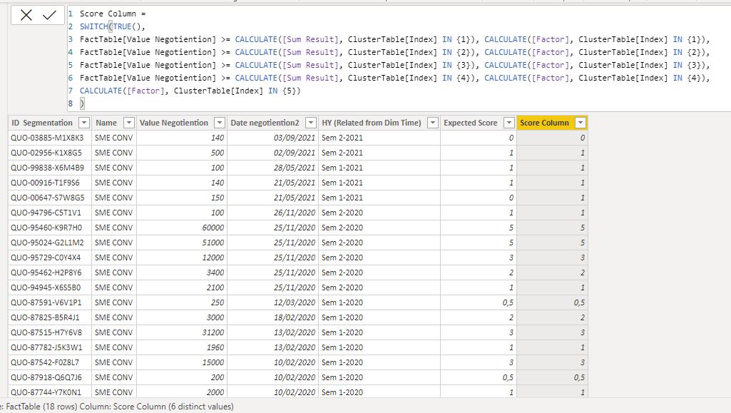 Solved: Filter Fact Value Table by multiple cluster segmen ...