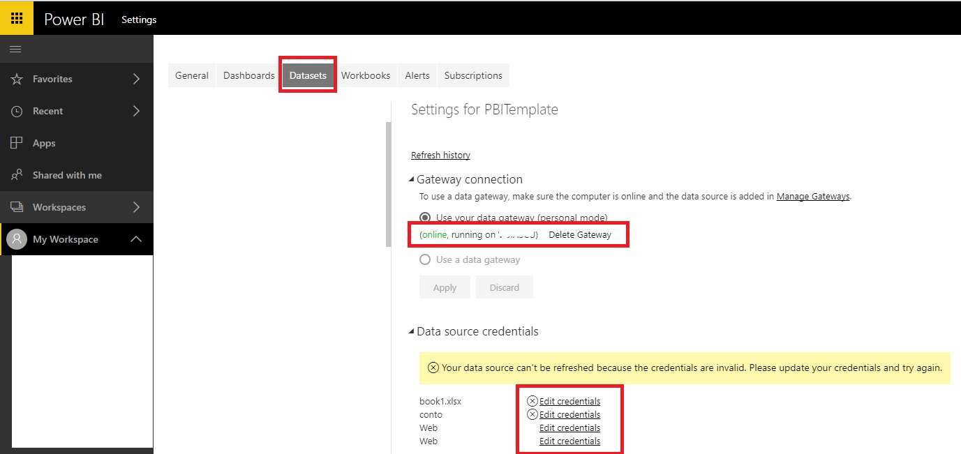 Refresh Failed Data Gateway - Microsoft Fabric Community
