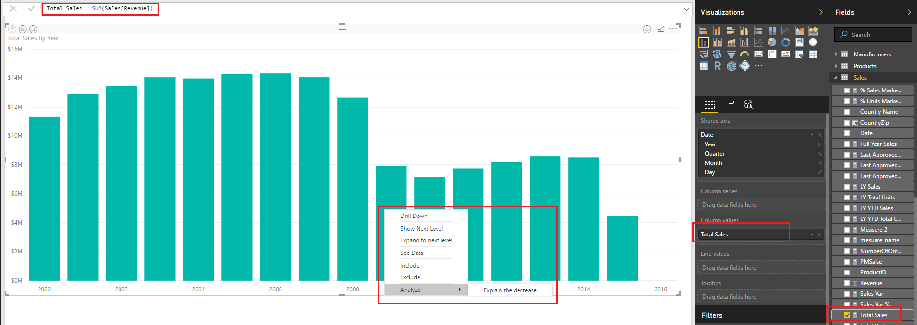 Solved: Analyze option (increase/Decrease insight) works o ...