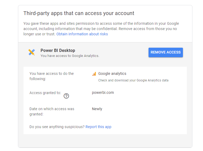 Connection with Google analytics - Microsoft Fabric Community