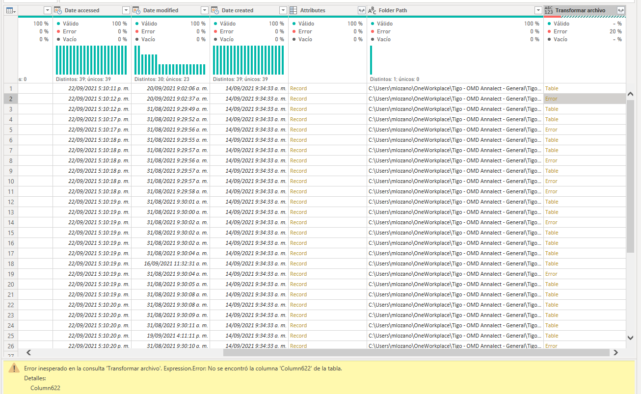 ERROR CONSOLIDATE MULTIPLE EXCEL FILES - Microsoft Fabric Community