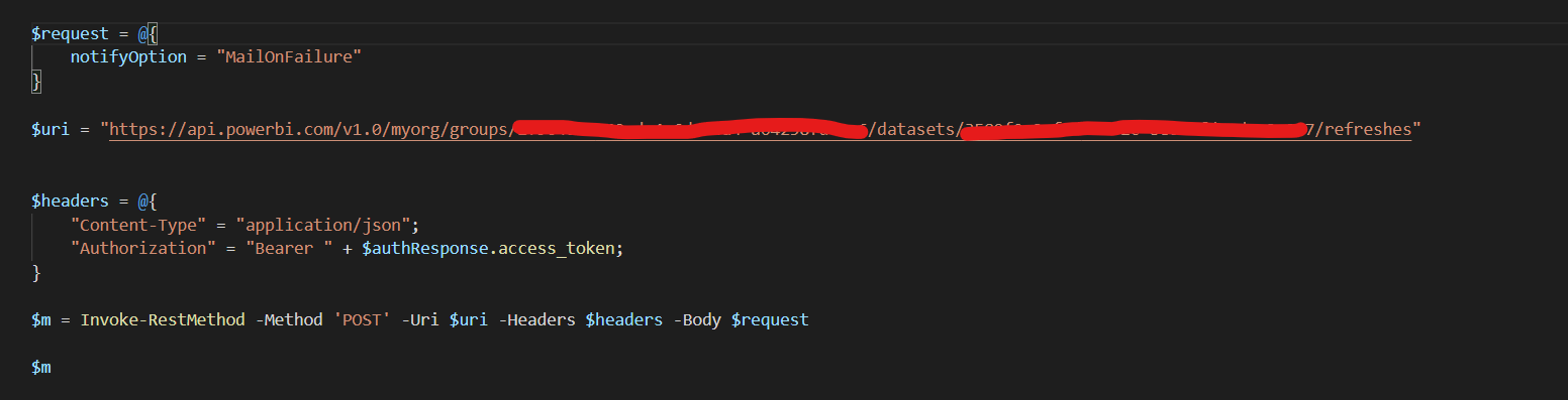 Refresh dataset with API and failure notification - Microsoft Fabric ...