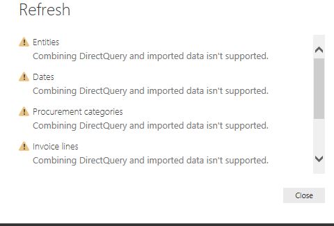 Combining Direct Query and imported Data is not su... - Microsoft ...