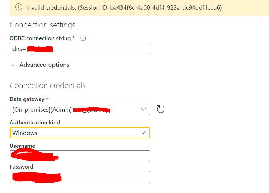 Unable to create dataflow due to invalid credentia... - Microsoft ...