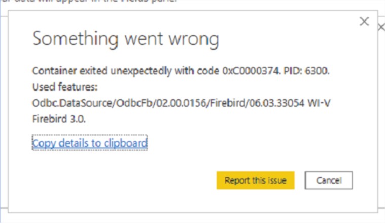 Solved: Errors connecting to Firebird data - Microsoft Fabric Community