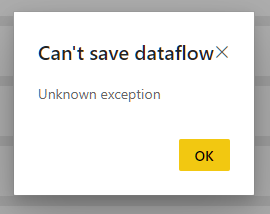 Urgent issue: Dataflow refuses to save no matter w... - Microsoft ...