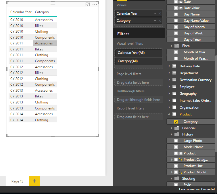 Analyse in Excel; combine dimensions without measu... - Microsoft ...