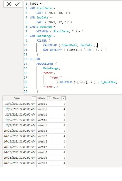 Solved: Calendar dates aligning to weeks - Microsoft Fabric Community
