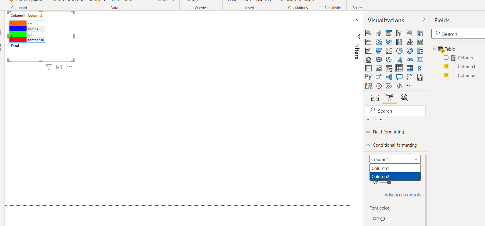 Solved: Formatting text value within table - Microsoft Fabric Community