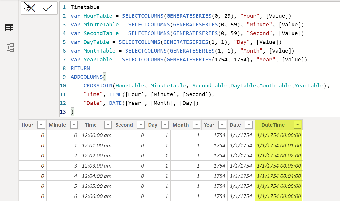 Joint time data field between fact table and time ... - Microsoft ...