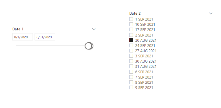Solved: Dynamic filtering on a date range with another dat ...
