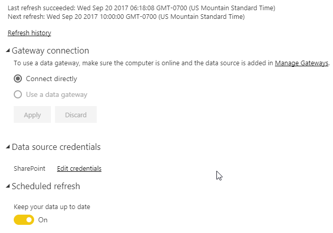 Schedule Refresh for Excel Sharepoint Files. - Microsoft Fabric Community