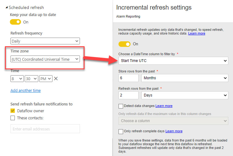 Dataflow incremental refresh datetime column drive... - Microsoft ...