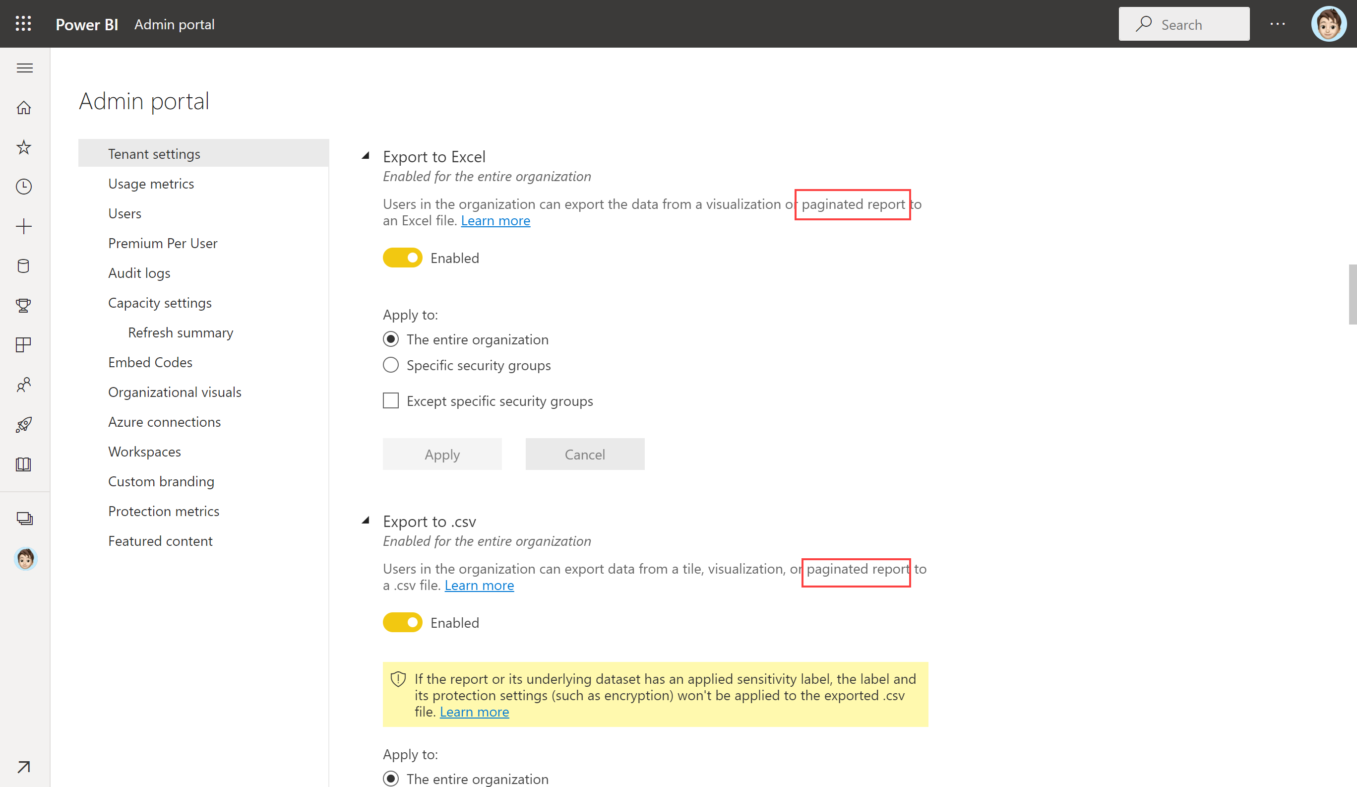 Typo(paginated) at Admin Portal - Microsoft Fabric Community