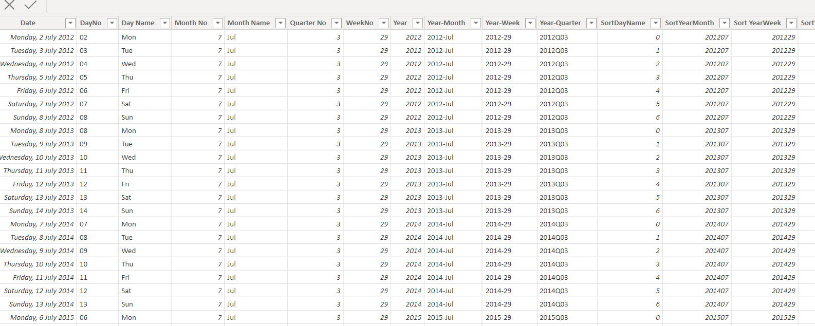 Solved: My date table is not working, - Microsoft Fabric Community