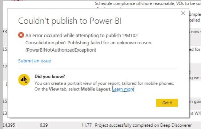 Error while Publishing the report - Microsoft Fabric Community