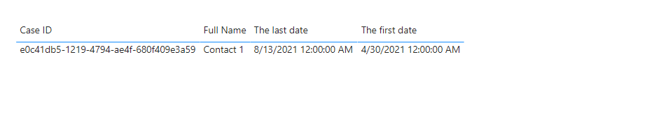 Solved: Show values of a field by first and last date. - Microsoft ...