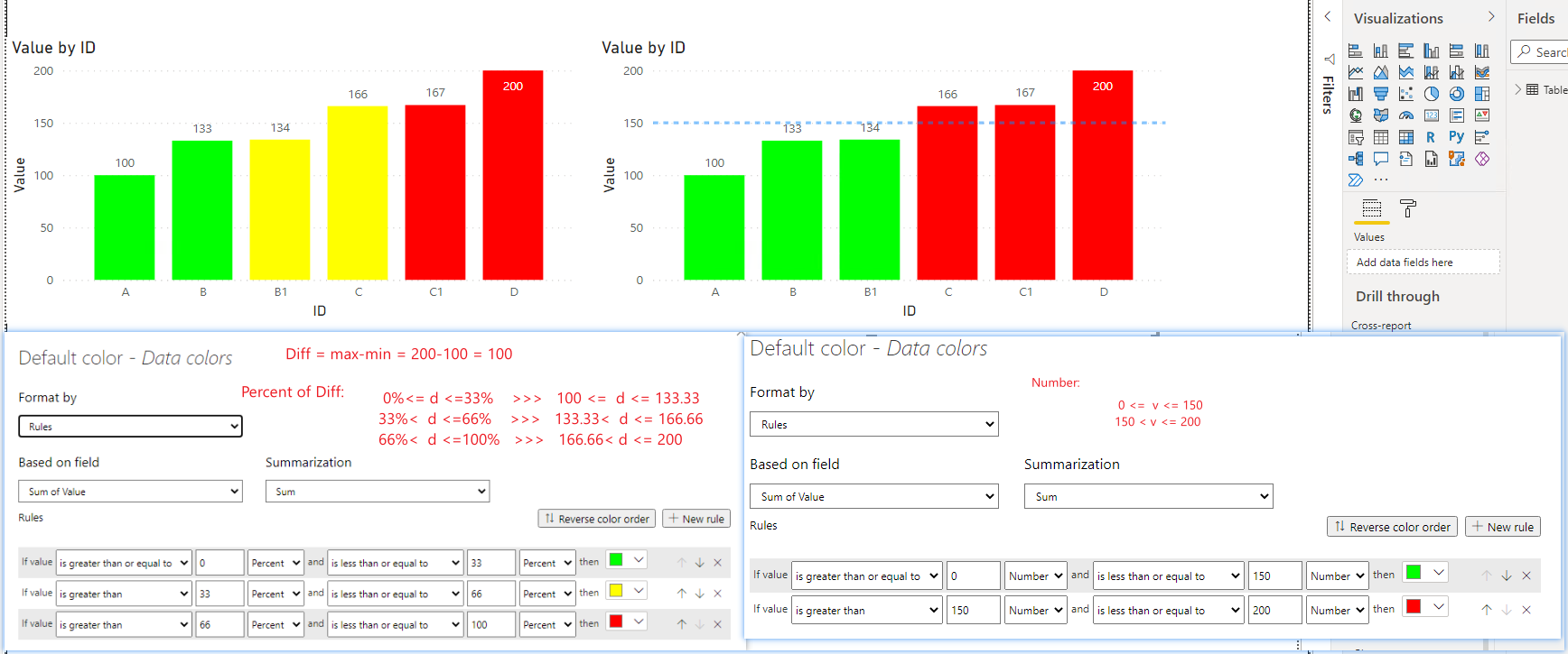 Solved: Custom Colors in a Stacked Column Chart not displa ...
