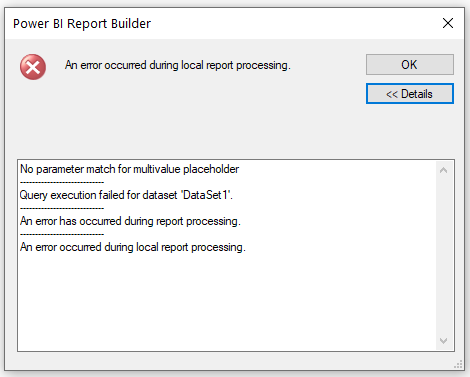Power BI Report Builder handling parameters with s... - Microsoft ...