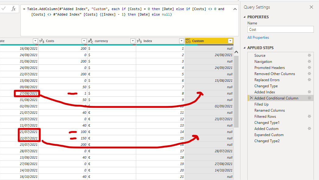 Compare rows in Power Query - Microsoft Fabric Community
