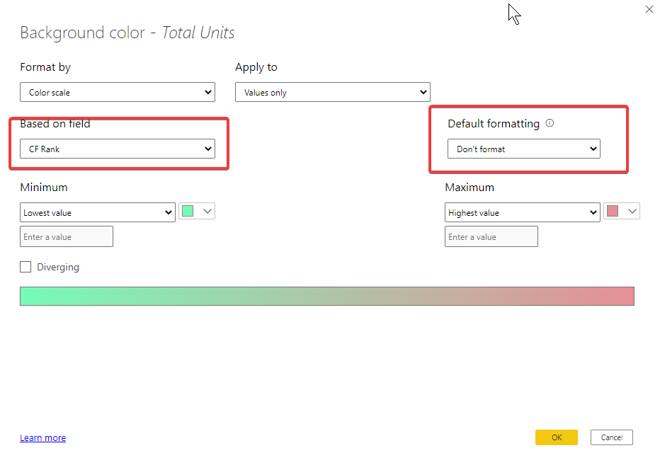 Solved: trying to use conditional formatting - Microsoft Fabric Community