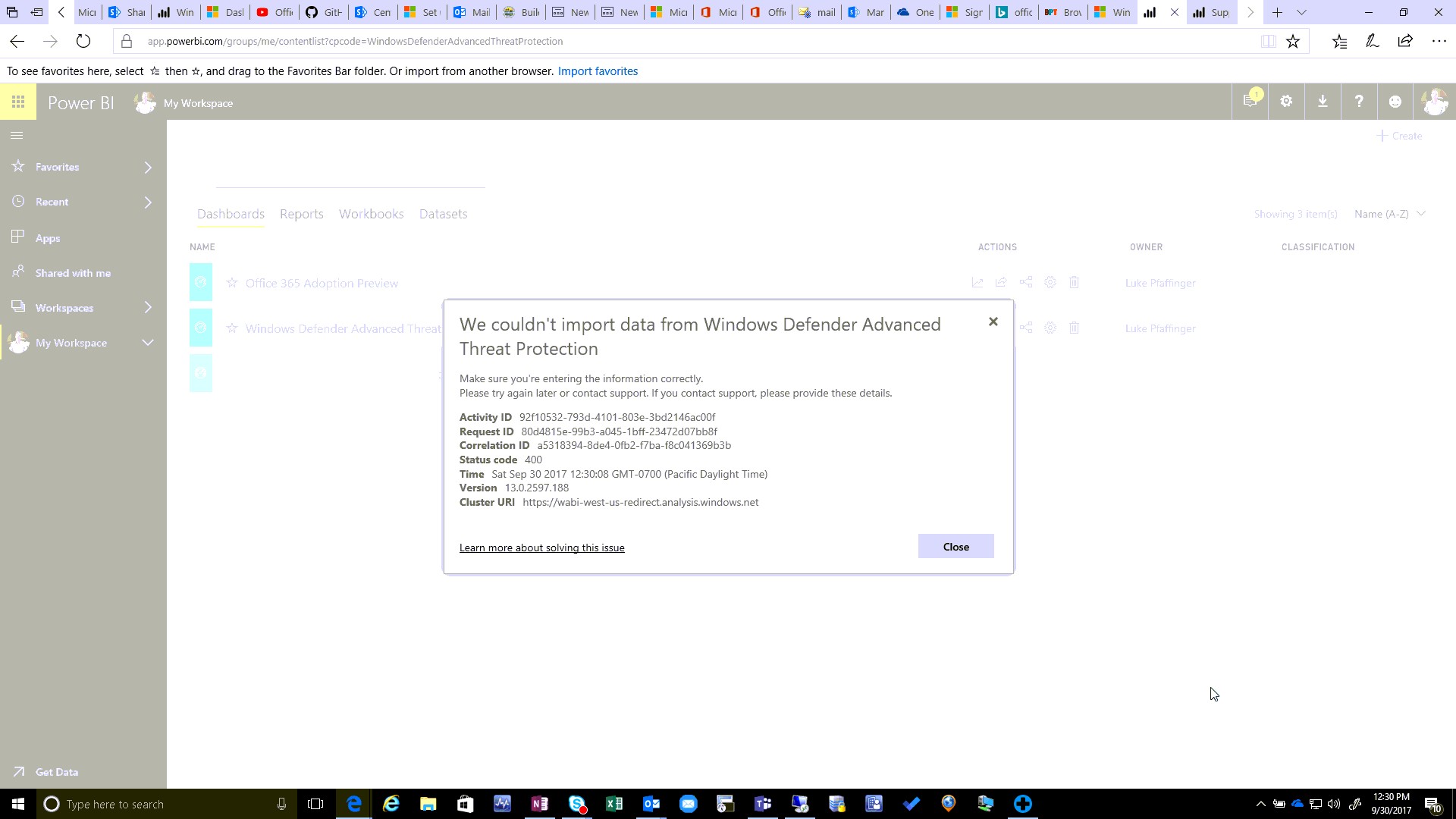 BI Dashboard data refresh failure - Microsoft Fabric Community