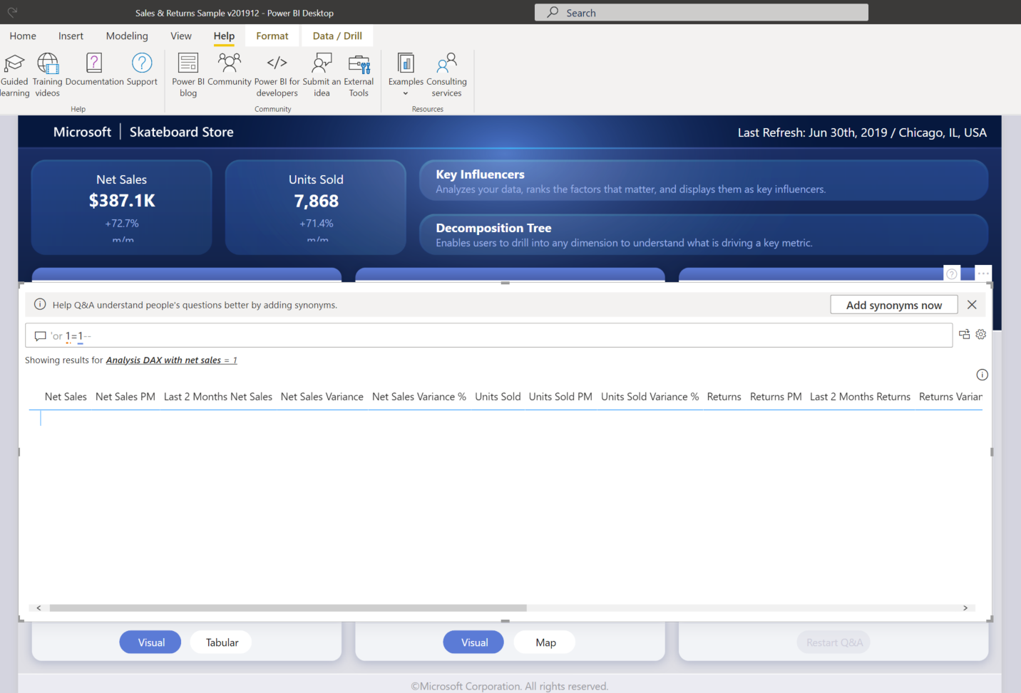 SQL injection in Q&A Visual - Microsoft Fabric Community