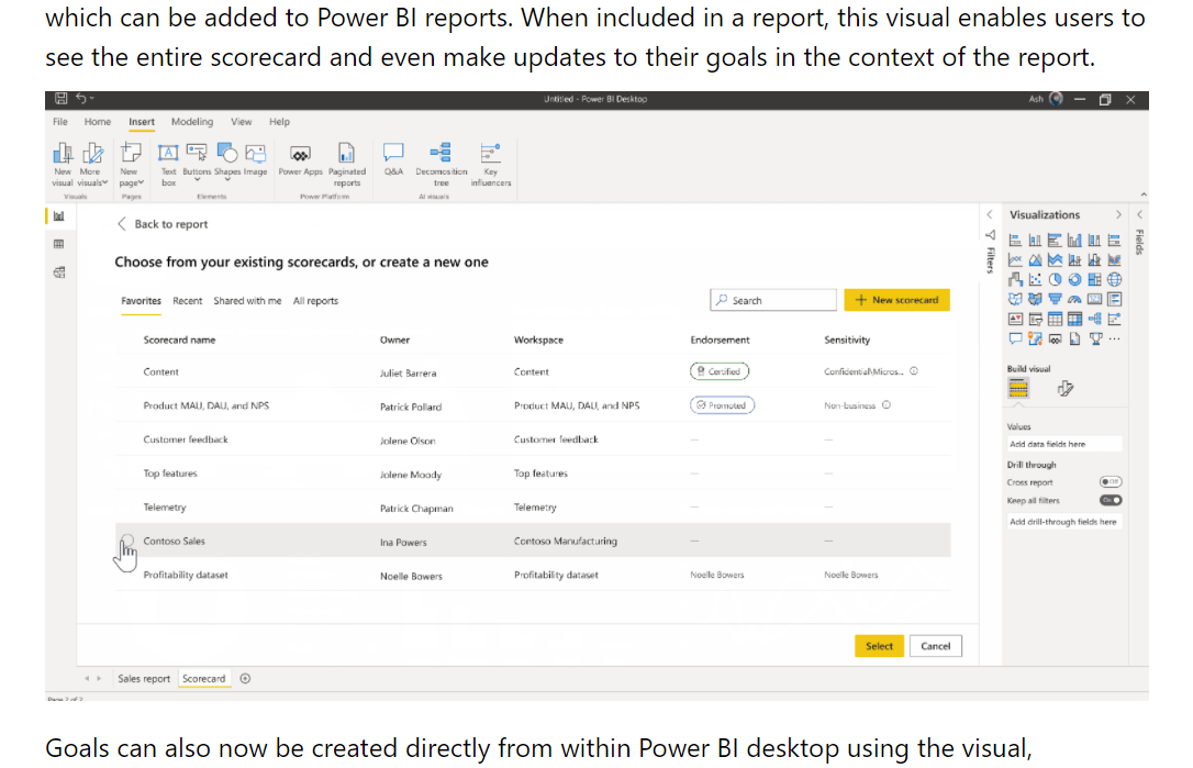 Solved: New Scorecard Visual not available in Power BI Des... - Microsoft  Fabric Community