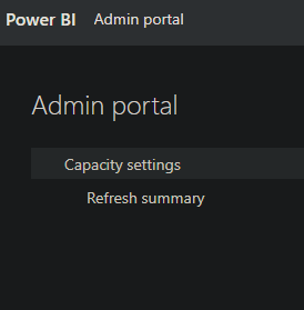 Admin Portal Option