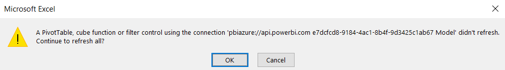 Analyze In Excel Model Didn't Refresh - Microsoft Fabric Community