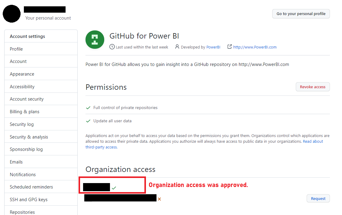 Unable to connect to organizational private GitHub... - Microsoft ...