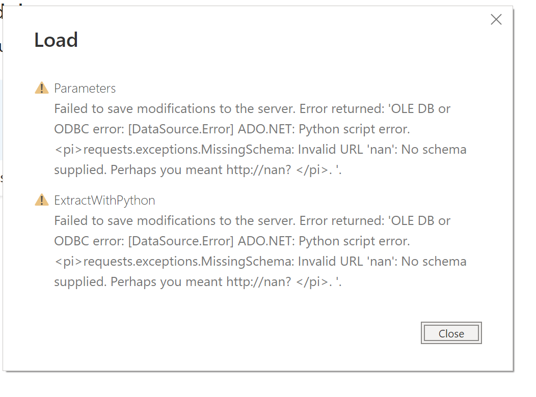Python requests working in Power Query not when lo... - Microsoft ...