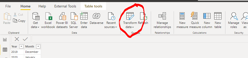 In PowerBI  Transform Data on home tab