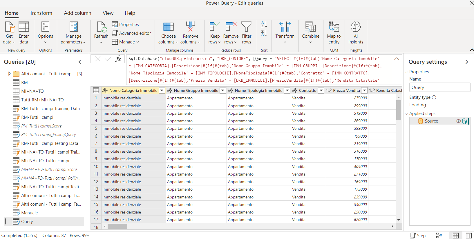 Query errors after training model - Microsoft Fabric Community