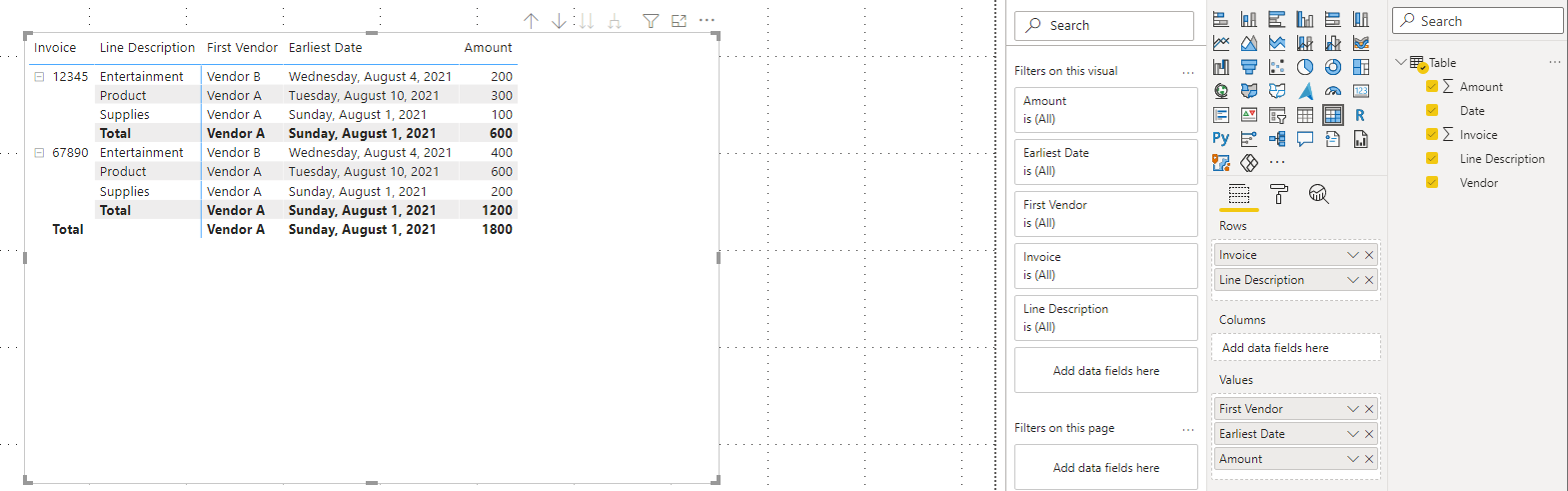 Solved: Matrix or table with subtotal on one column - Microsoft Fabric ...