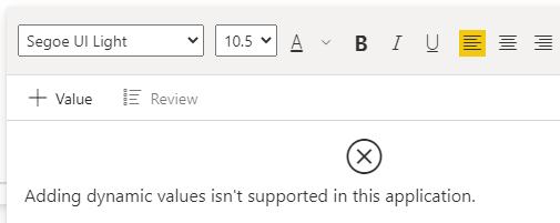 Allow Dynamic Values in Text Boxes to work on PBIX... - Microsoft ...