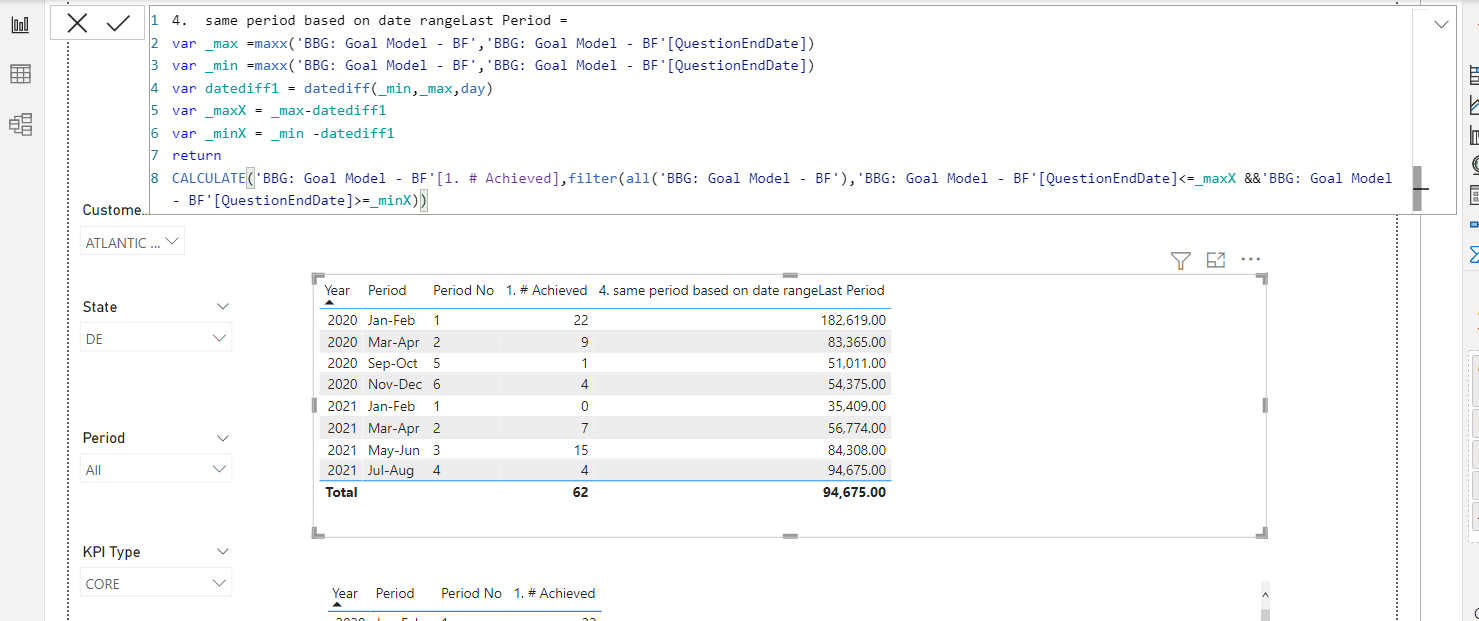 DAX Calculation for Prior Period Date Range - Microsoft Fabric Community