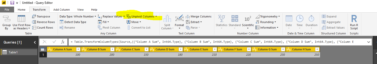 Re: How to Transpose Columns in a table - Microsoft Fabric Community