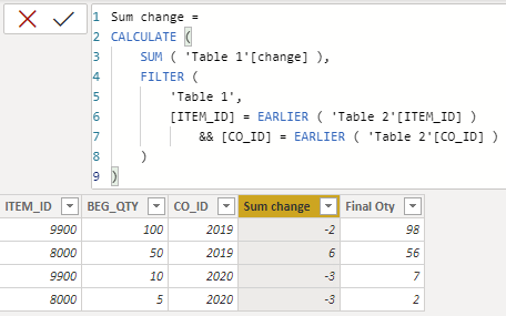 Solved: Increase and decrease based on values of other col ...