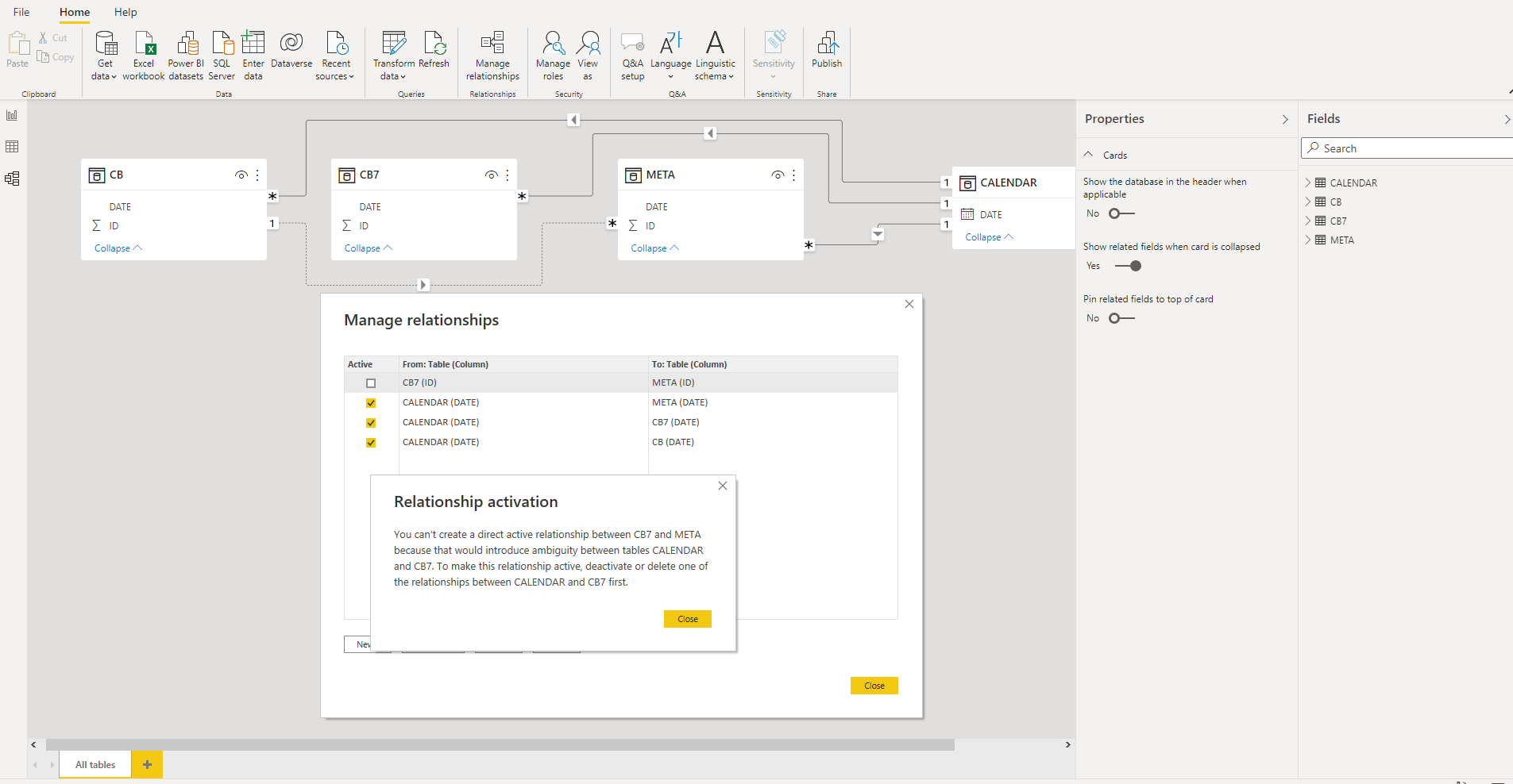 Table relationship ambiguity - Microsoft Fabric Community