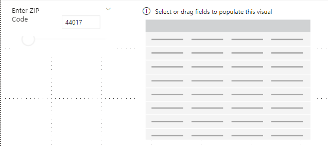 How to return a ZIP Code from a Power BI report/da