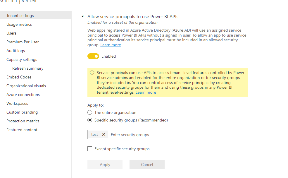 embed power-bi - getting 401 Unauthorized: Error w... - Microsoft ...