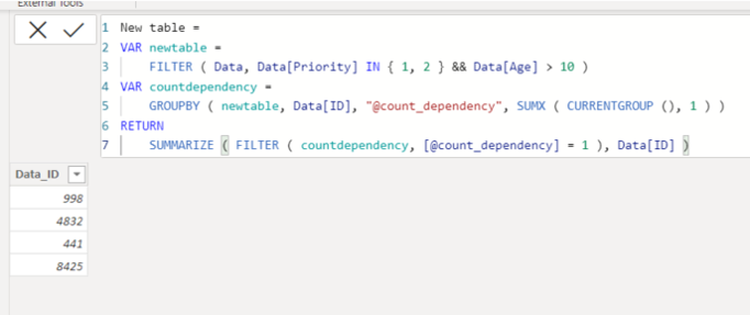 DAX filter - Microsoft Fabric Community