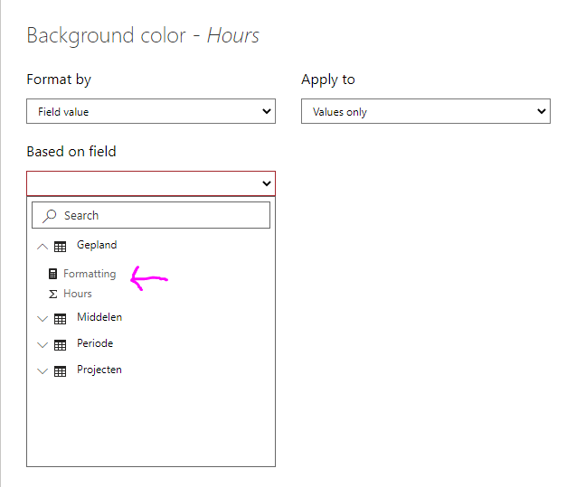 Solved: Problems with conditional formatting in matrix tab ...