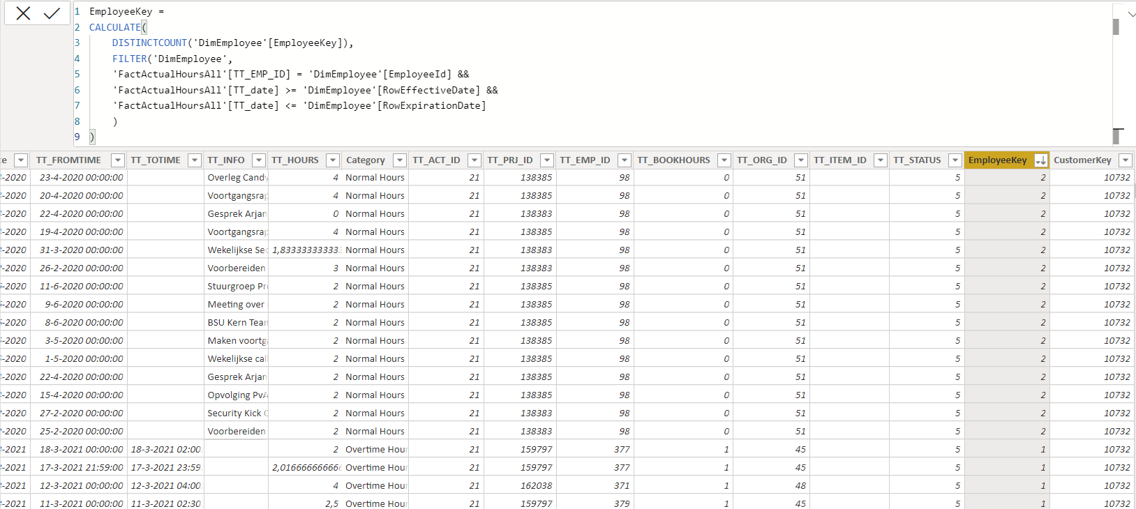 Solved: Calculate: A table of multiple values was supplied ...