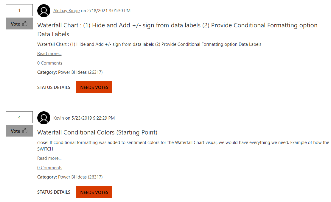 Can I use custom color code for Bar in waterfall... - Microsoft Fabric ...