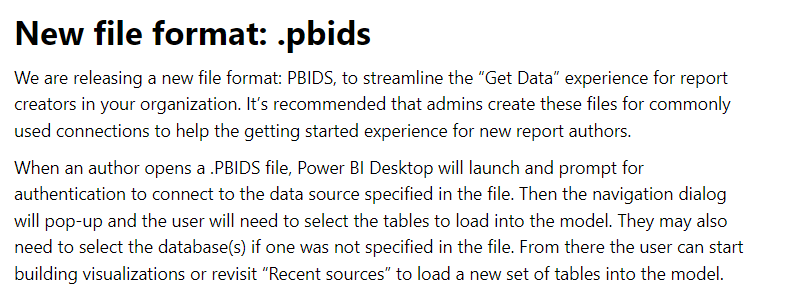 Authentication option for PBIDS files - Microsoft Fabric Community