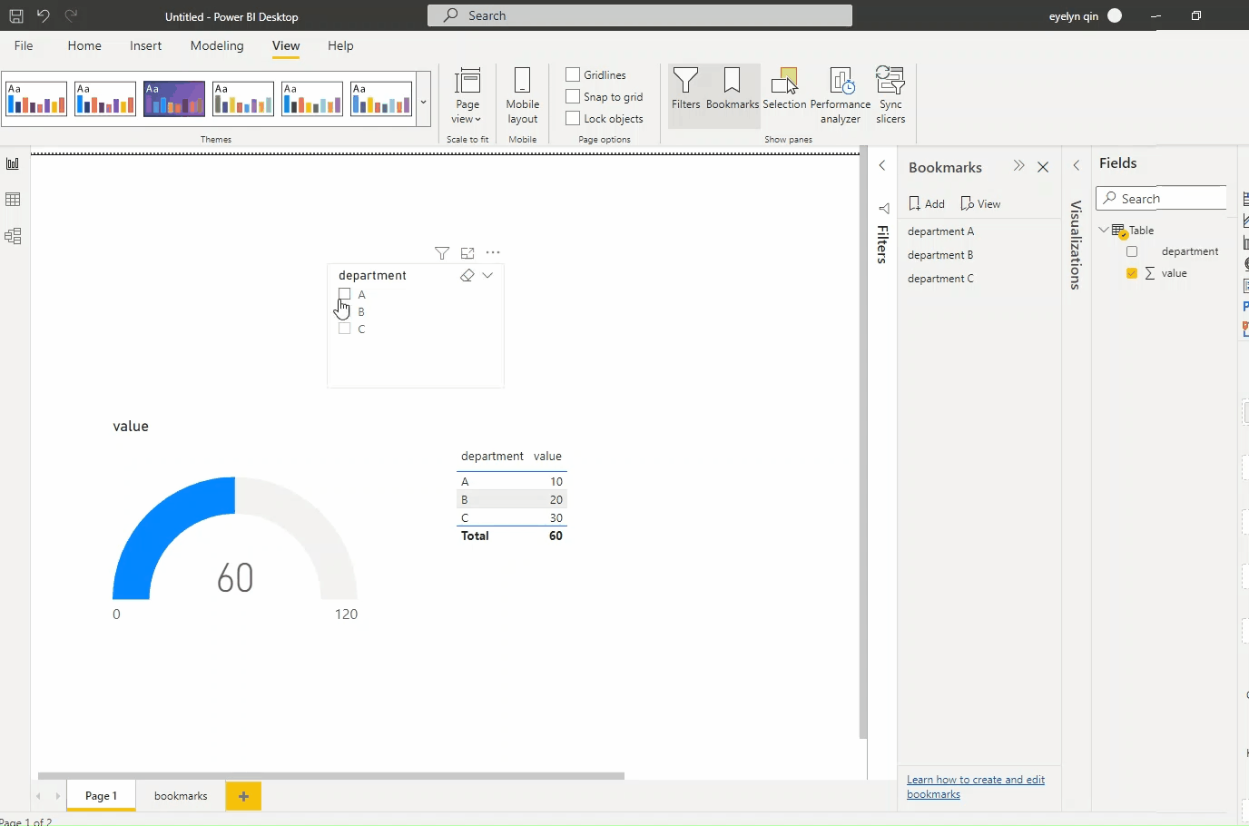 Solved: Gauge not filtering the table visual? - Microsoft Fabric Community